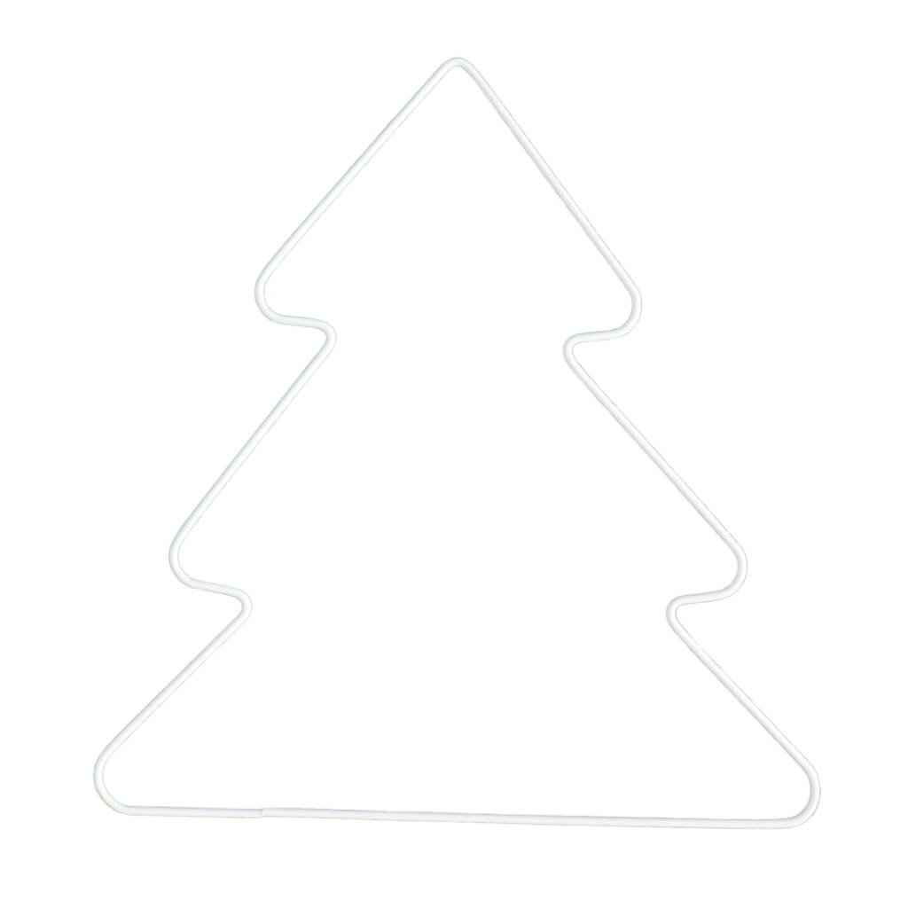Kovový dekorační stromek – bílý, 29 cm